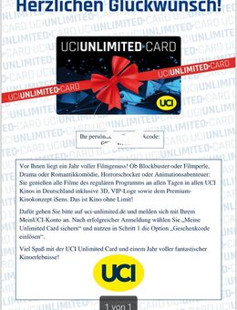 UCi Unlimited Kino card - Emmerich (Rhein)