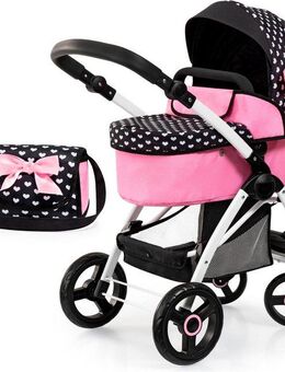 Bayer Kombi-Puppenwagen City Max schwarz, mit Wickeltasche