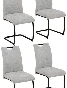 HELA Freischwinger LEONA Esszimmerstuhl (Set, 4 St), Küchenstuhl, für den Esstisch, in Teddyoptik