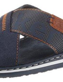 Rieker Pantolette, Sommerschuh, Schlappen, Poolslides, mit Kontraststeppung
