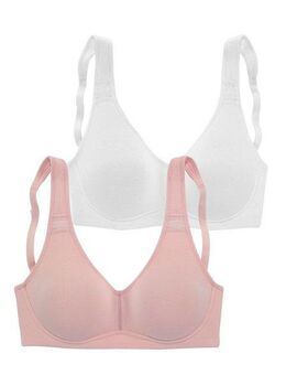 petite fleur T-Shirt-BH (Packung, 2 Stück) ohne Bügel aus Baumwolle