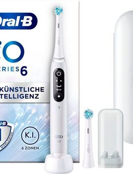 Oral-B Elektrische Zahnbürste iO 6, Aufsteckbürsten: 2 St., mit Magnet-Technologie, Display, 5 Putzmodi, Reiseetui