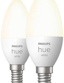 Philips Hue LED-Leuchtmittel White E14 Doppelpack 2x470lm!, E14, 2 St., Warmweiß