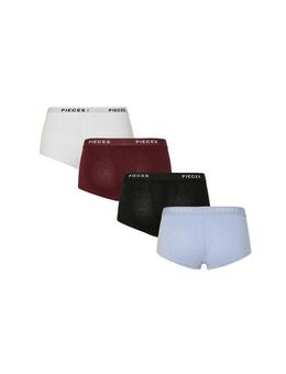 pieces Hipster PCLOGO LADY 4 PACK SOLID NOOS BC (Packung, 4-St., 4er-Pack)