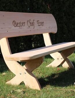 Weihnachtsgeschenk. Gartenbank mit Gravur. Rentners Geschenk. Krongartmöbel. - Steyerberg