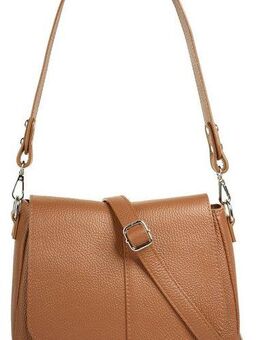 Cluty Umhängetasche, echt Leder, Made in Italy