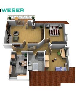 Maisonette-Wohnung: Platz, Lage, Garage - und sofort verfügbar! (provisionsfrei) - Thedinghausen