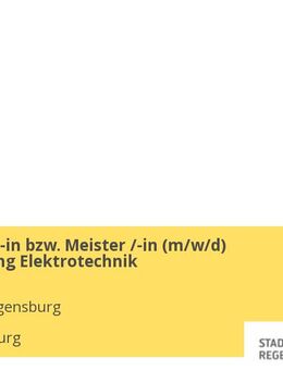 Techniker /-in bzw. Meister /-in (m/w/d) Fachrichtung Elektrotechnik - Regensburg