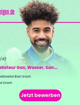 Installateur (m/w/d) Gas, Wasser, Sanitär oder Heizung - Bad Urach