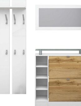 borchardt Möbel Garderoben-Set Dolly, (Set, 3-St), mit Glasablage