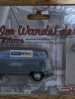 VW T1 scale 1/43 - REWE Im Wandel der Zeit Edition | metal diecast | Neu & OVP - Leverkusen