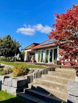 Sonnige Alleinlage, exklusiver Bungalow + Bauernhausaltbestand mit über 9 ha Grund - Windorf