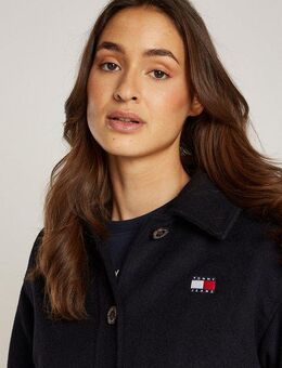 Tommy Jeans Curve Kurzmantel TJW WOOL COAT EXT in Großen Größen, mit Wollanteil