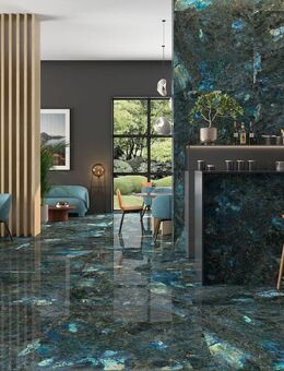 STUTTGART BAD FLIESEN 120x120cm | 120x60cm LABRADORITE BLUE MARMOROPTIK FLIESE - Nürtingen