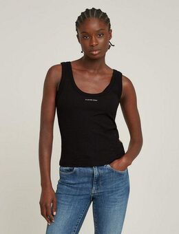 G-STAR Tanktop Slim Rib Tank mit Markenschriftzug auf der Brust