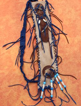 Neue Flötentasche Leder - Länge ca. 56/55 cm - 004 - Schiltach