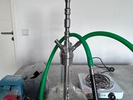 Hochwertige Edelstahl-Shisha mit 4 Schlauchanschlüssen inkl. Zubehör - Dortmund