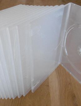 20x DVD Hüllen Slim Dünn 6mm DVD CD Blu-ray Box Farbe: transparent / weiß - Singen (Hohentwiel) Zentrum