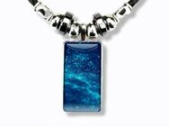 Universum Glas Anhänger Sternen Himmel Motiv Halskette Modeschmuck Blau 14,90* - Villingen-Schwenningen