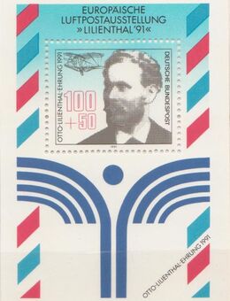 BRD_Briefmarken-Block_Europäische Luftpostausstellung "Lilientahl 1991" (1) [403] - Hamburg