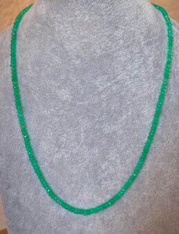 Chrysopras Kette, 43 cm, facettierte 3,5 mm Rondelle, neu - Altenkirchen (Rheinland-Pfalz)