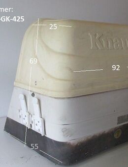 Knaus Azur kompletter Gaskasten mit Deckel ca 92 x 69 x 55 (zB 425 Typ 4303 BJ82) gebr. - Bugfrontdeckel / Bugklappe / Gasklappe / Flaschenkastendeckel / Flaschenkastenabdeckung - Schotten Zentrum