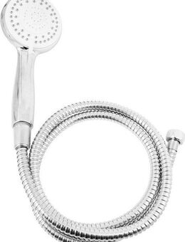 CORNAT Handbrause 100 mm - 5 Strahlarten: Normal-, Soft & Massagestrahl - Anti-Kalk, Wasserspareinsatz - 150 cm Brauseschlauch