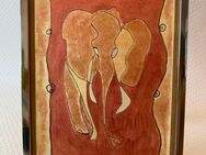 Aquarell gerahmt Metallicfarben Elephant - Iserlohn