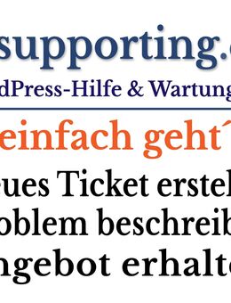 Unterstützung u. Hilfe: Wordpress Webseiten, Homepage, Webdesign - Gaimersheim
