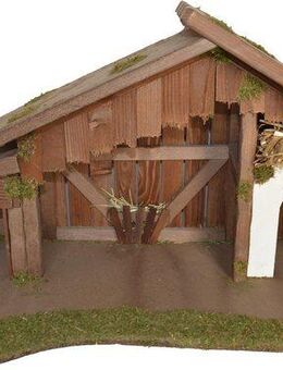 Alfred Kolbe Krippe Weihnachtsdeko (1-tlg), aus Holz, 70x35x33 cm, für Figuren bis 13 cm Höhe