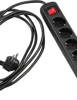 Hama Mehrfachsteckdosenleiste, 6-fach, mit Schalter, weiß, 5 m Steckdosenleiste 6-fach (Kabellänge 5 m)
