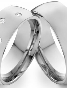 Zauberhafte Edelstahlringe E047 mit Zirkonias und Gravur - Aholming