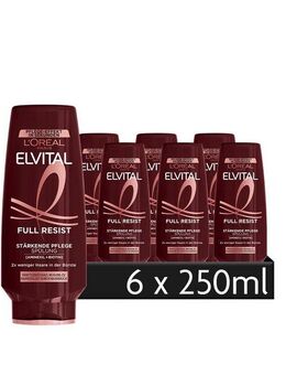 L'ORÉAL PARIS Haarspülung L'Oréal Paris Elvital Full Resist Spülung, Packung, 6-tlg., Reduziert Haarverlust durch Haarbruch und stärkt das Haar.