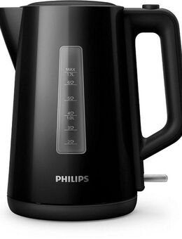 Philips Wasserkocher HD9318/20 Daily Collection, 1,7 l, 2200 W, Trockengehschutz, Schwarz