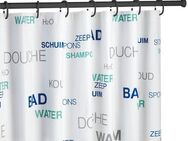 WENKO Duschvorhangstange Schwarz, ausziehbar, ohne Bohren, geklemmt, Aluminium, Länge 110-185 cm