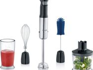 Graef Akku-Stabmixer HB 802, kabellos, 200 W, inkl. 4-teiligem Zubehör und Aufbewahrungsbox