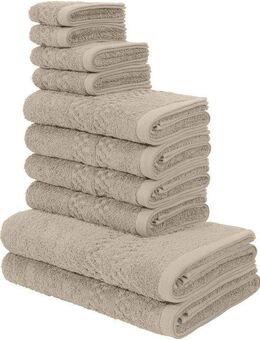 my home Handtuch Set Regona, als 10 tlg Set und Serie, Premium Handtücher, 500 gr/m², Frottier (Set, 10-St), Duschtücher, Handtücher, Gästetücher, Seiftücher, 100% Baumwolle