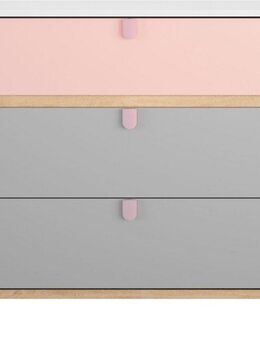 Gami Kommode Kommode 3 Schubladen, Mit seiner Mischung aus sanften Farben