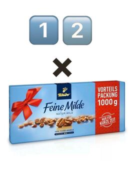 Tchibo Feine Milde Vorteilspack - 12 kg (vakuumiert, gemahlen, incl. Versand) - Harsewinkel (Mähdrescherstadt) Zentrum