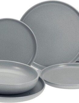 CreaTable Tafelservice Uno (12-tlg), 4 Personen, Steinzeug, weiche, harmonisch ausbalancierte Form