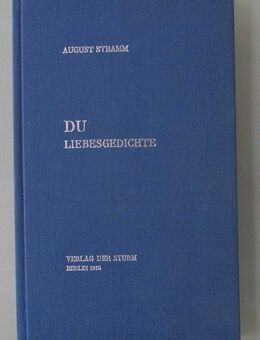 August Stramm: Du. Liebesgedichte (1915, Faksimileausg. 1988) - Münster