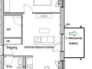 NUR MT WBS!! schöne, helle 2 Zi. Whg. mit EBK und E-Geräten, inkl. Balkon - Ehningen