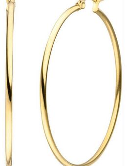 JOBO Paar Creolen, Edelstahl goldfarben beschichtet 50 mm