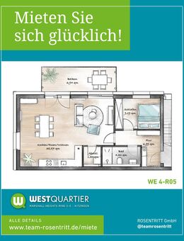 ZUR MIETE - 2-Zimmer-Wohnung mit Balkon in 97318 Kitzingen (WE 4-R05) - Kitzingen
