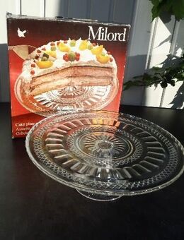 Glas Tortenplatte Servierplatte Kuchenteller auf Fuß 31 cm Milord Masserini 6,- - Flensburg
