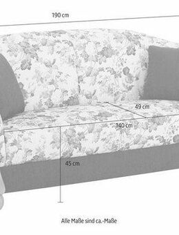 Home affaire 3-Sitzer Milano, bequemes Sofa mit geschwungenen Armlehnen, Landhaus-Stil