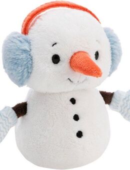 Nici Plüschfigur Winter, Schneemann, 15 cm, enthält recyceltes Material