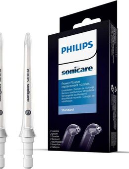 Philips Sonicare Mundduschen-Ersatzdüse F1 Standard Aufsteckdüse HX3042/00, angewinkelte Form, kompatibel mit jeder Philips Sonicare Powerflosser