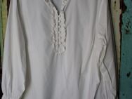 Damen Bluse mit Rüschen-Knopfleiste (Gr. 52) Ecru /Beige - Weichs