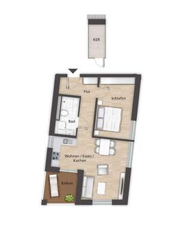 Neubau mit Charme: 2-Zimmer-Wohnung mit Balkon! - Bamberg